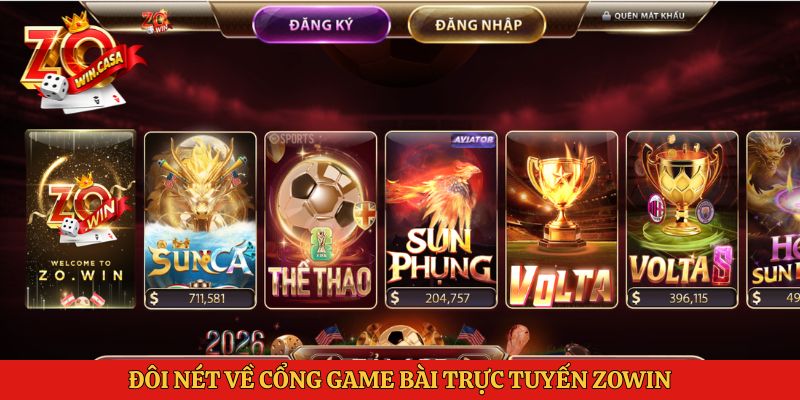 Zowin 1 Đôi nét về cổng game bài trực tuyến Zowin